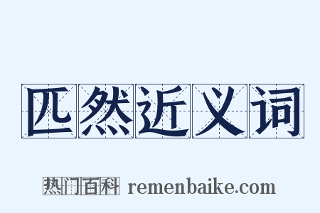 匹然近义词是什么意思的图片